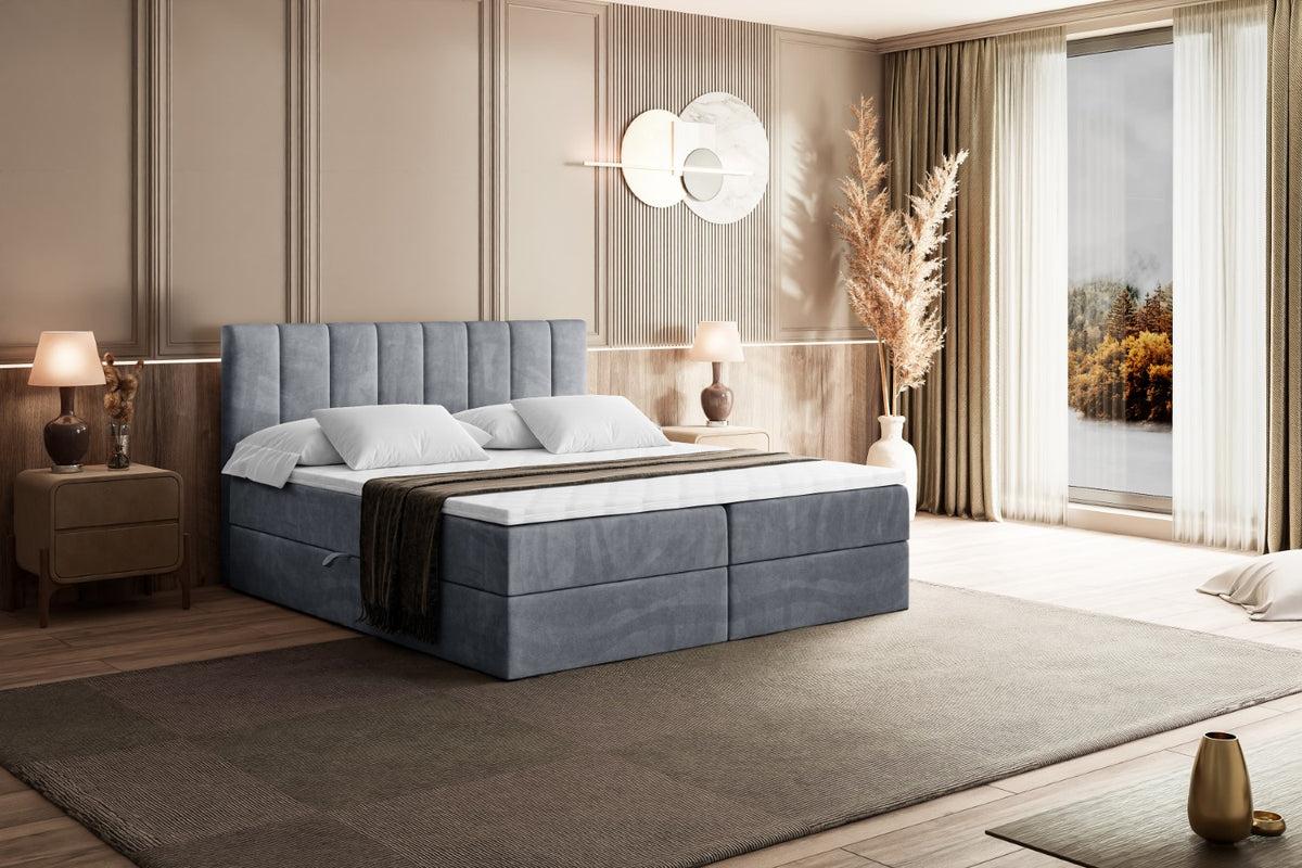 Łóżko boxspring OTTA welur