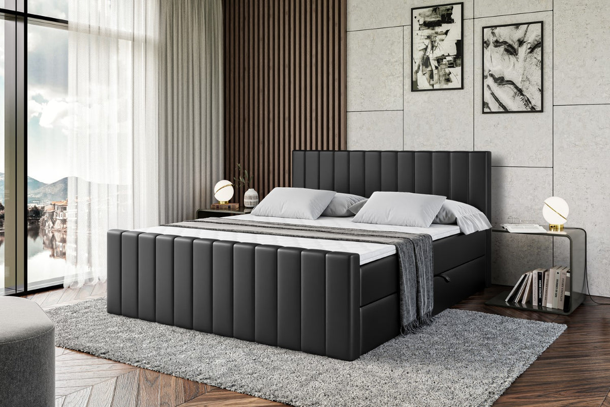 Łóżko boxspring EDITA-Z ekoskóra