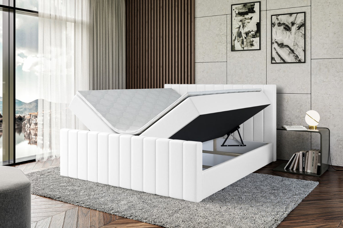 Łóżko boxspring EDITA-Z ekoskóra