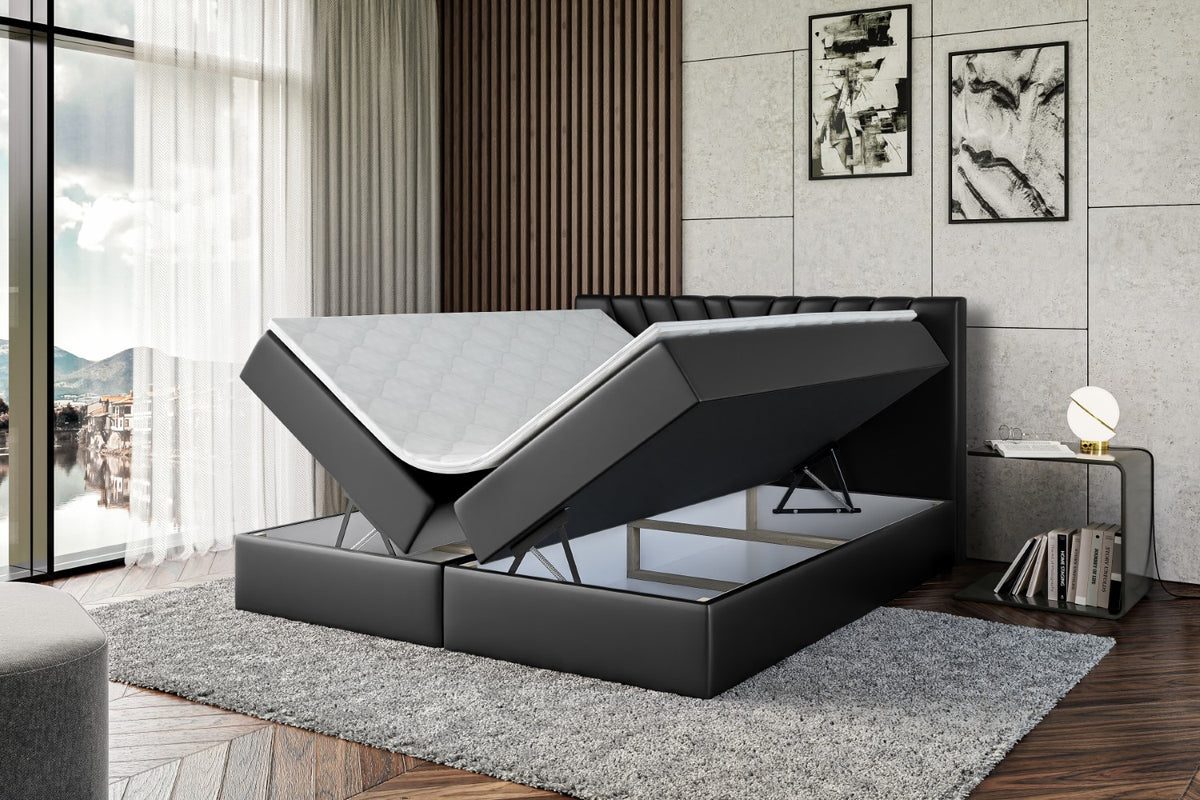 Łóżko boxspring ERNINA ekoskóra