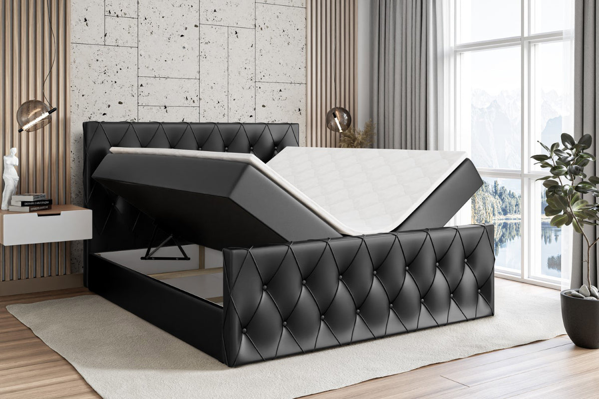 Łóżko boxspring AMAY ekoskóra