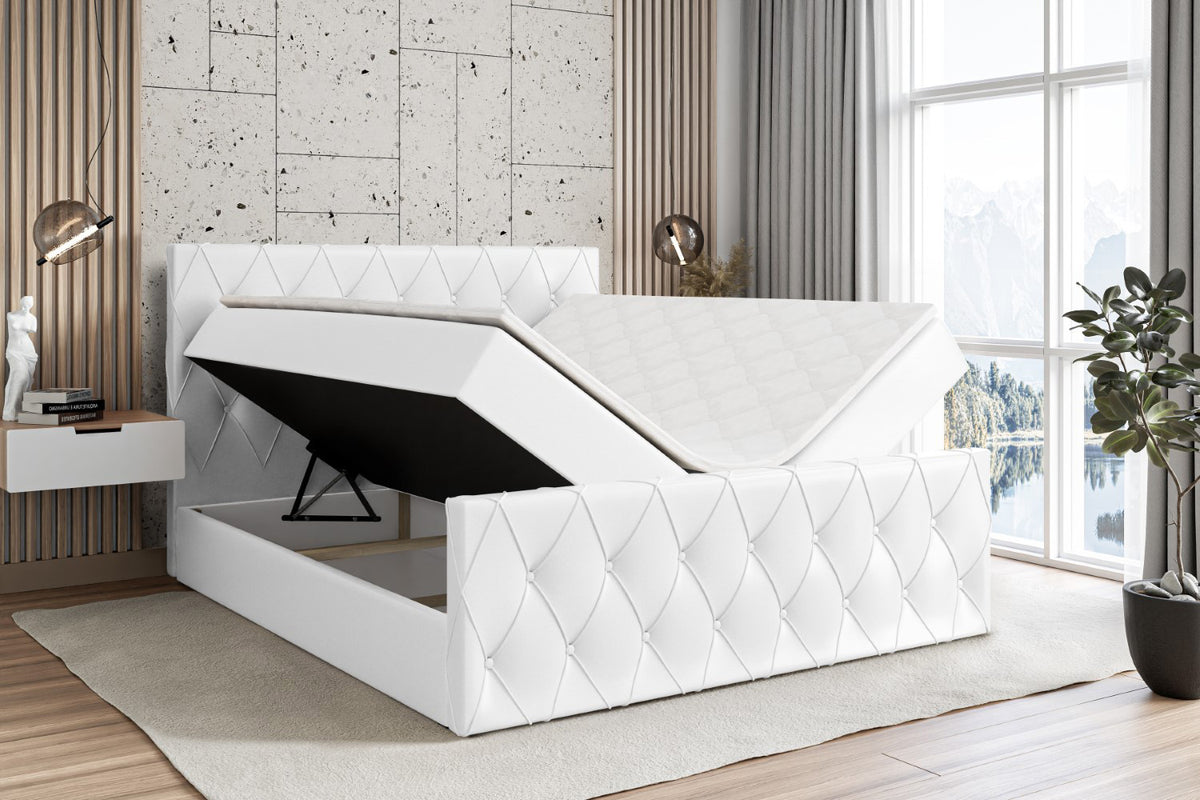 Łóżko boxspring AMAY ekoskóra