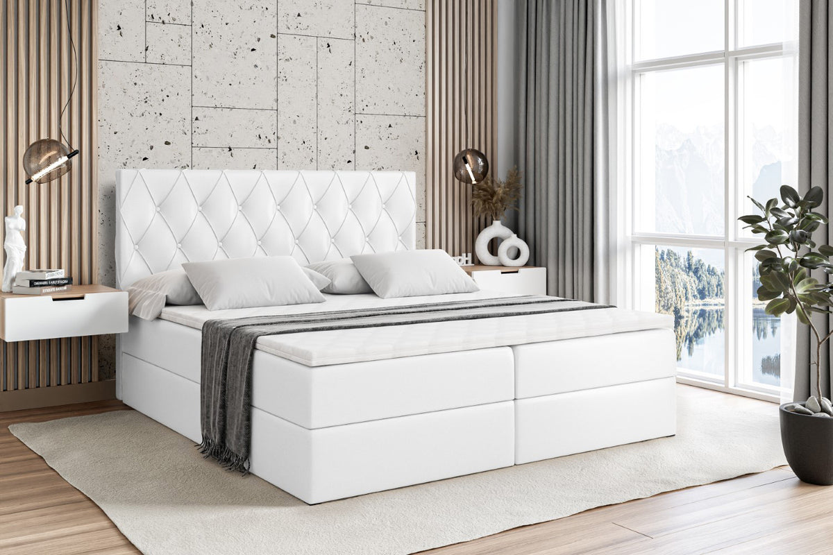 Łóżko boxspring AMAY-BZ ekoskóra