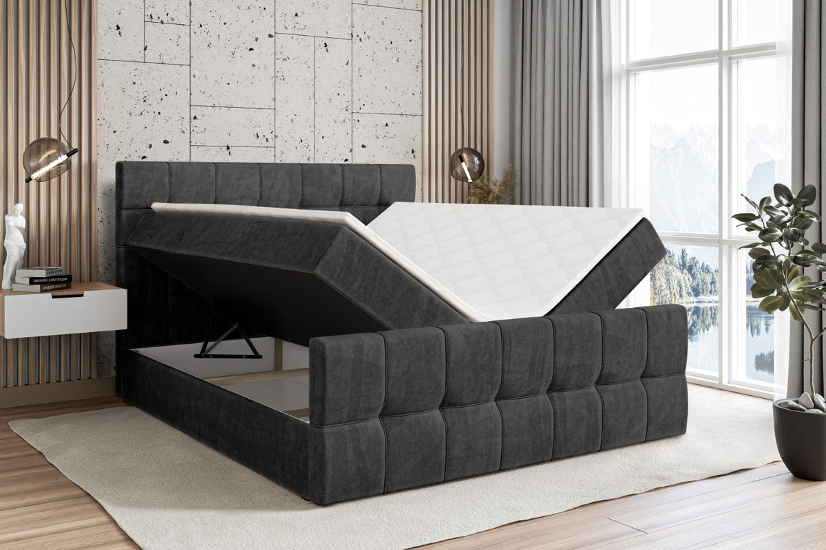 Łóżko boxspring BERO-Z welur