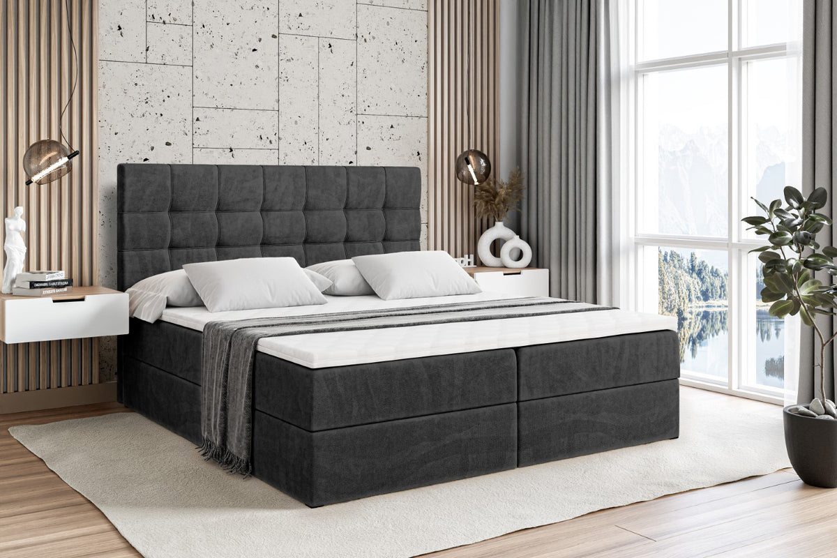 Łóżko boxspring BERO welur