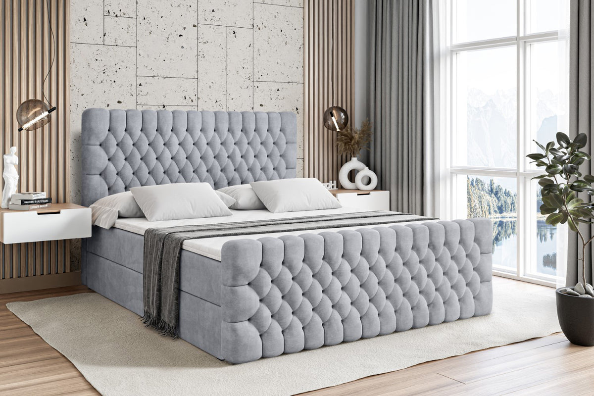 Łóżko boxspring SERENE-Z welur