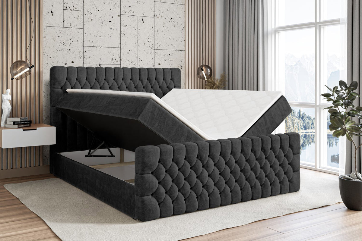 Łóżko boxspring SERENE-Z welur