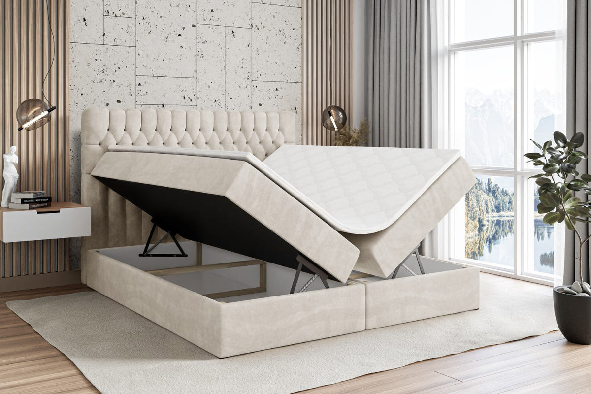 Łóżko boxspring SERENE welur