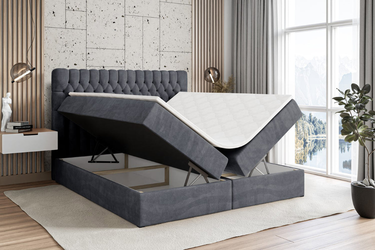 Łóżko boxspring SERENE welur