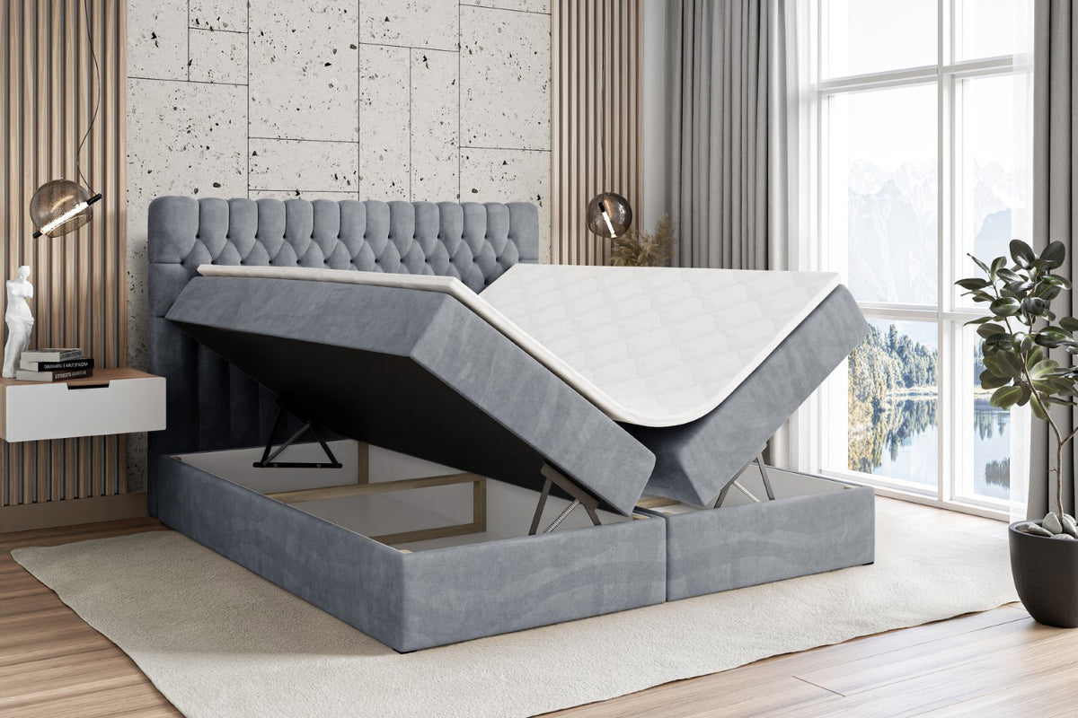 Łóżko boxspring SERENE welur