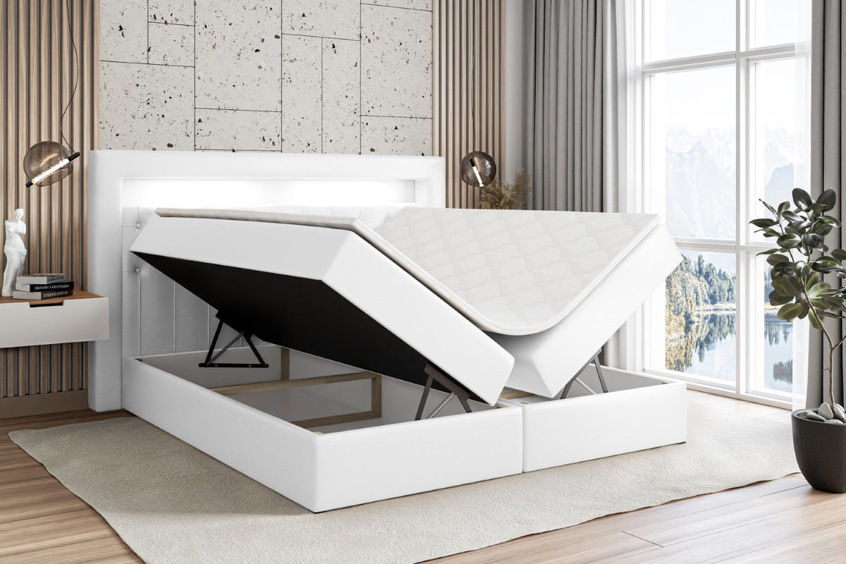 Łóżko boxspring NOEL GOLD ekoskóra
