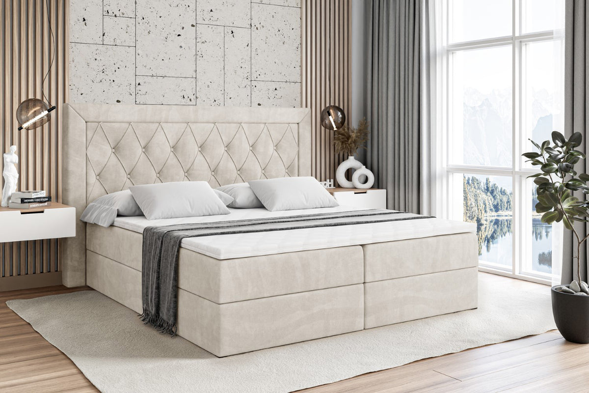 Łóżko boxspring NOEL welur