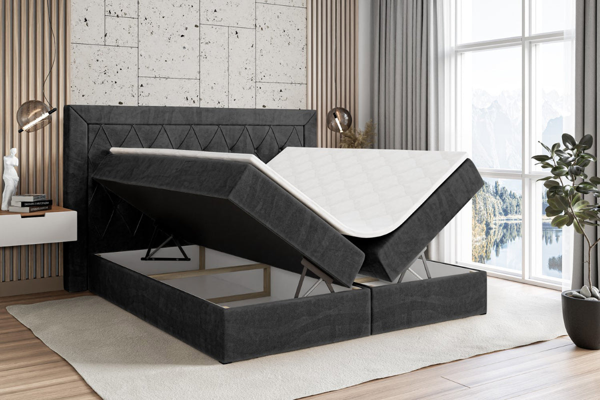 Łóżko boxspring NOEL welur