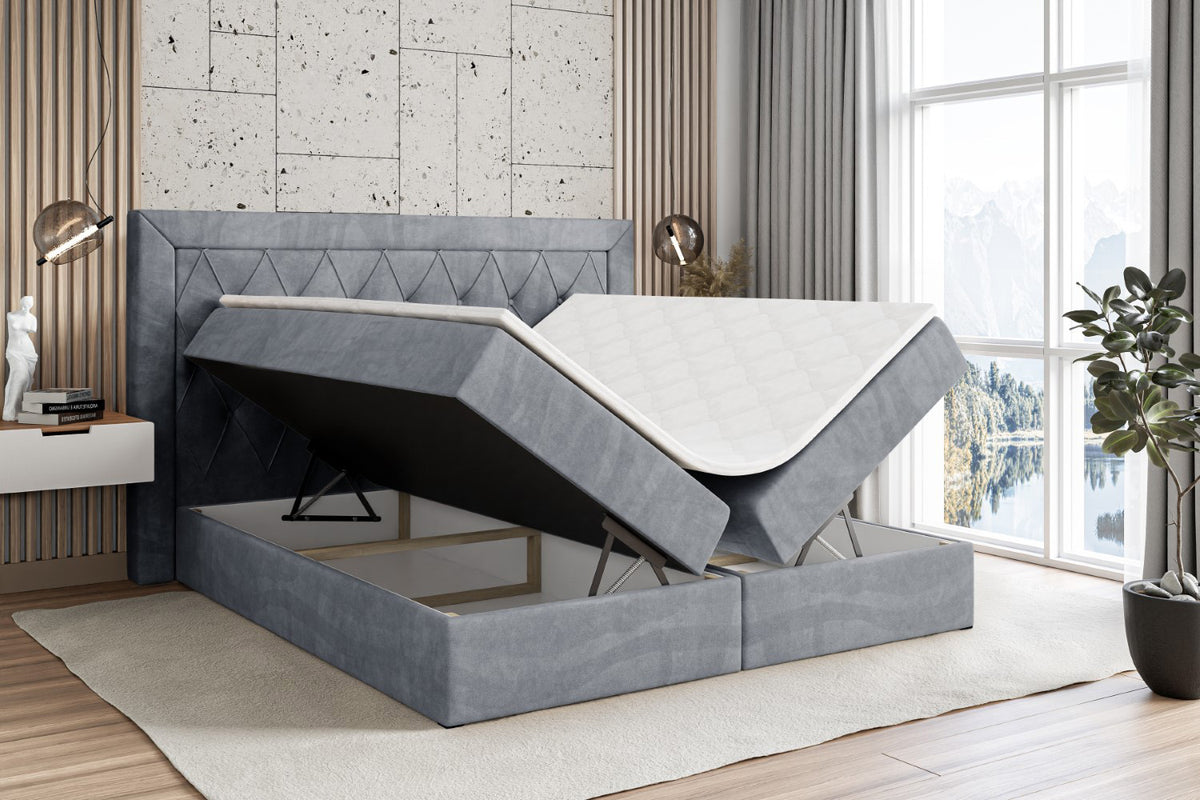 Łóżko boxspring NOEL welur