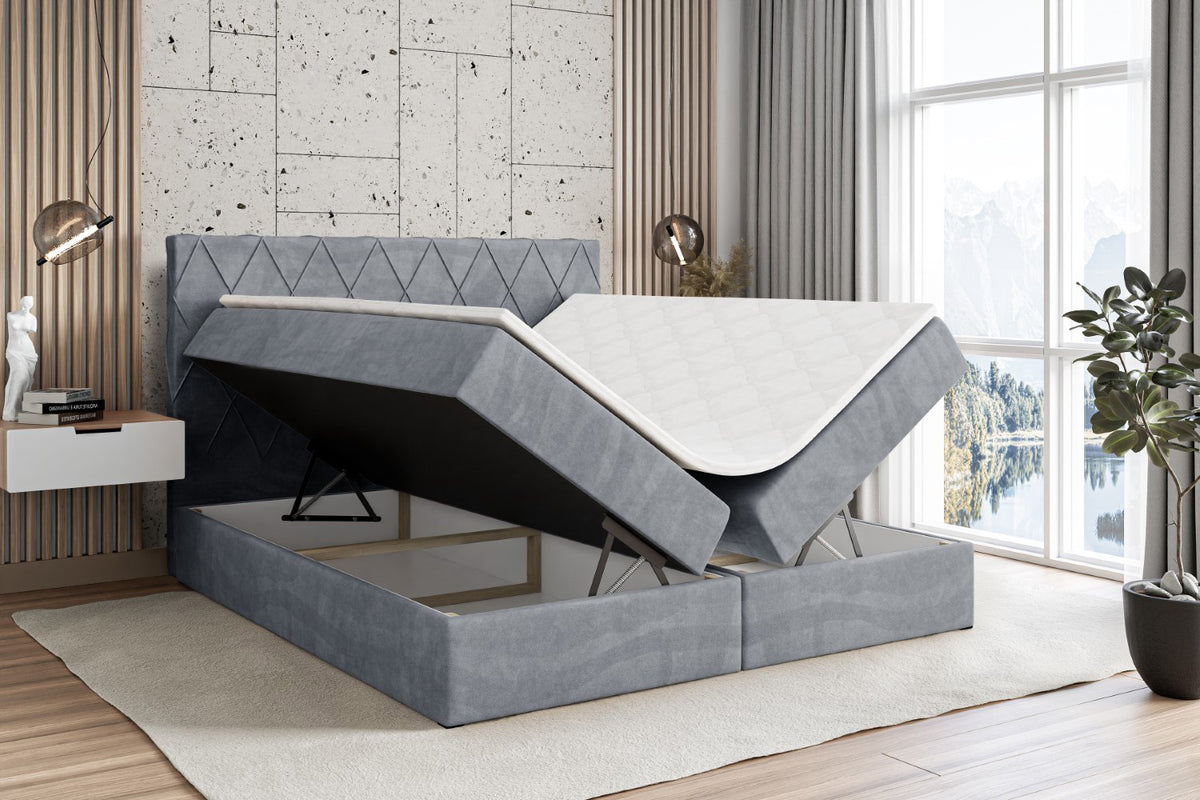 Łóżko boxspring LEPARO welur