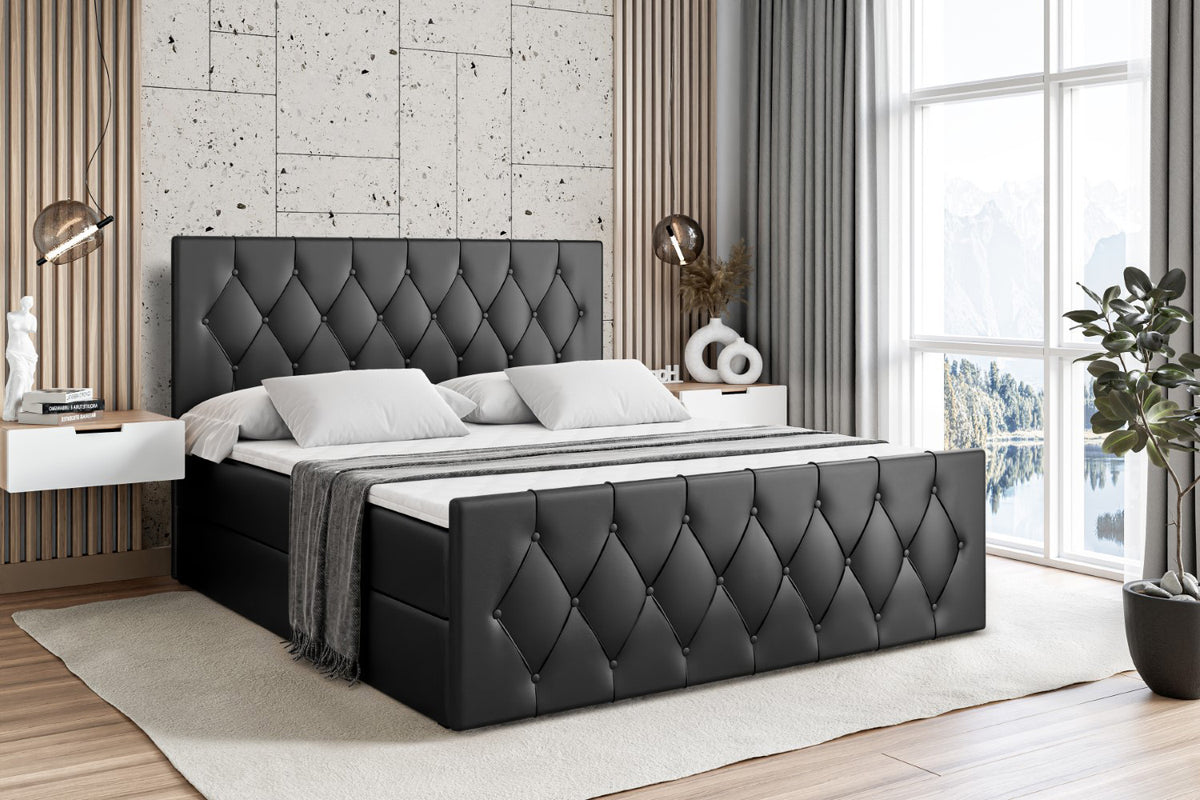 Łóżko boxspring VELANTO ekoskóra