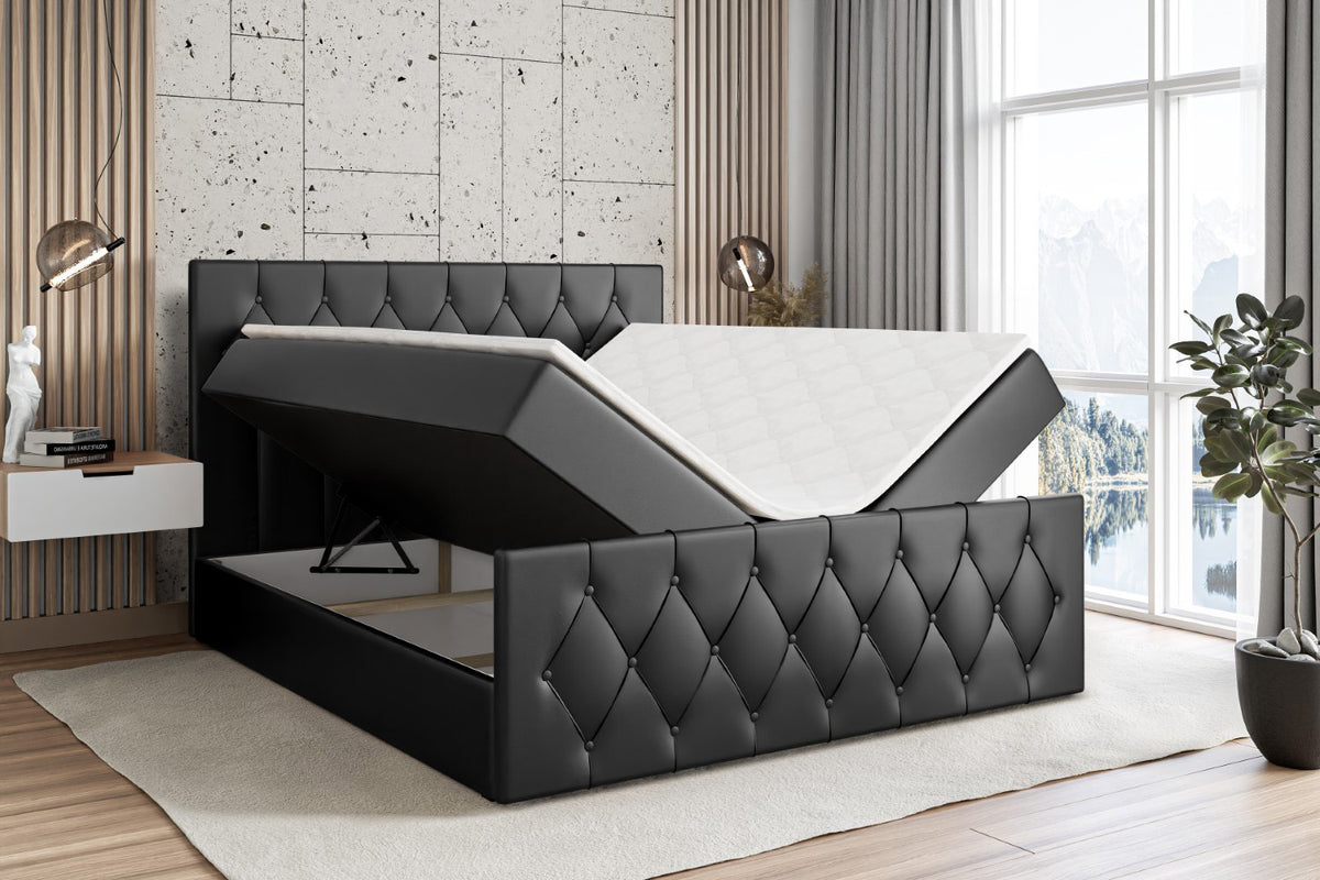 Łóżko boxspring VELANTO ekoskóra