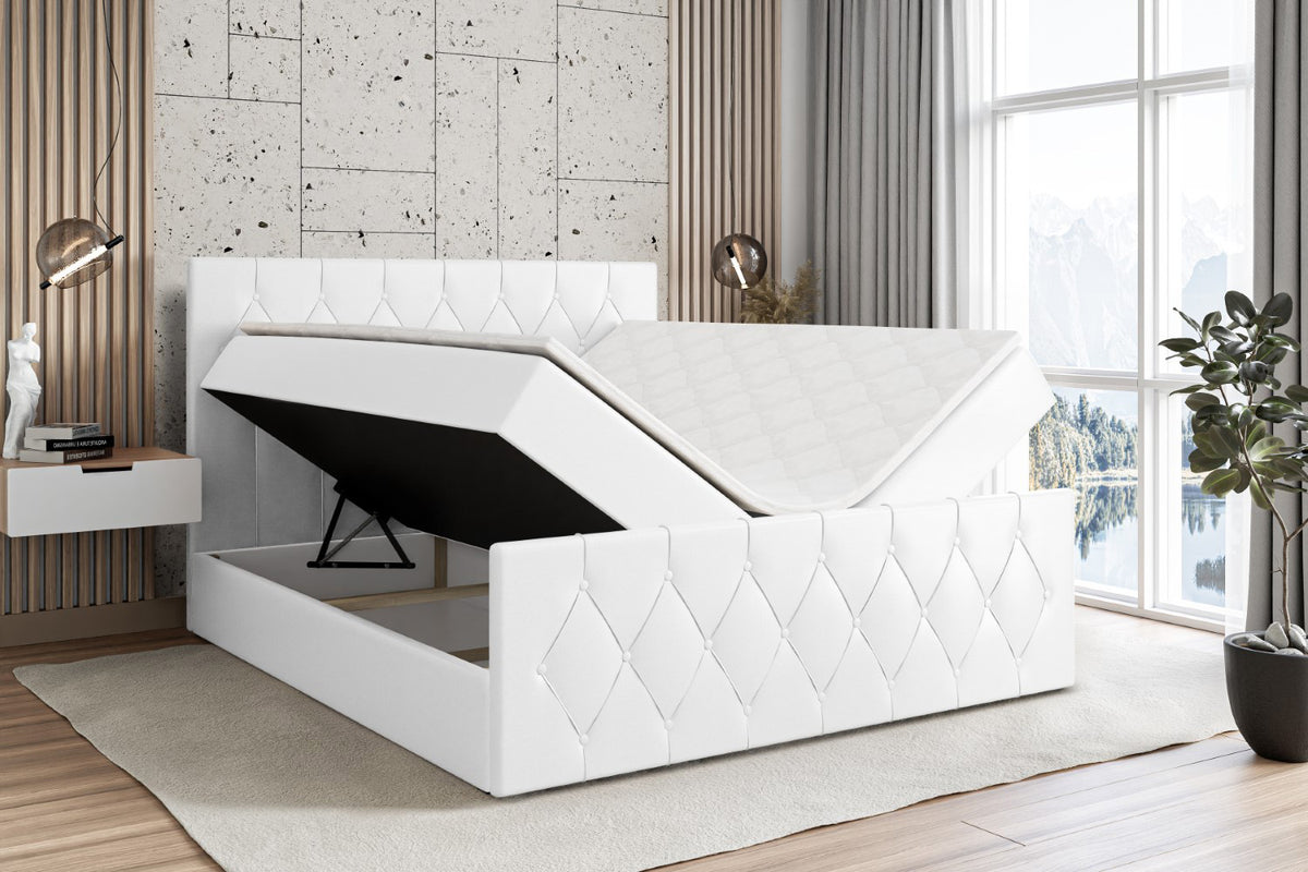 Łóżko boxspring VELANTO ekoskóra