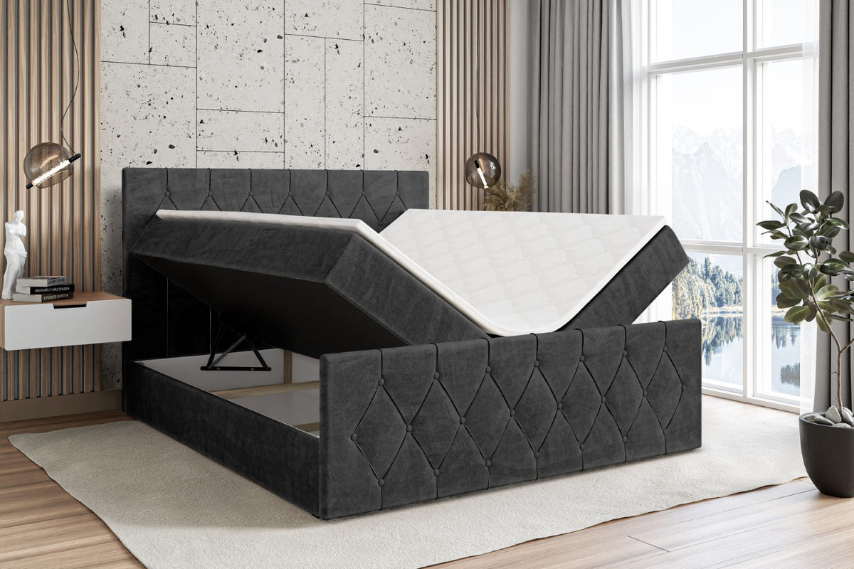 Łóżko boxspring VELANTO welur