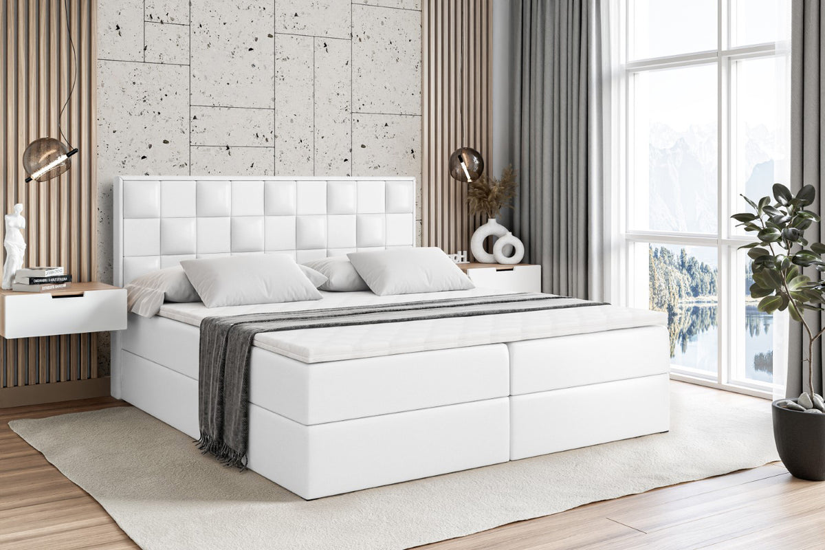 Łóżko boxspring ZAFIRA-BZ ekoskóra