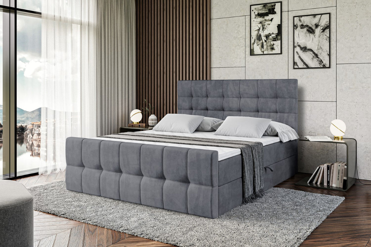 Łóżko boxspring BERO-Z welur
