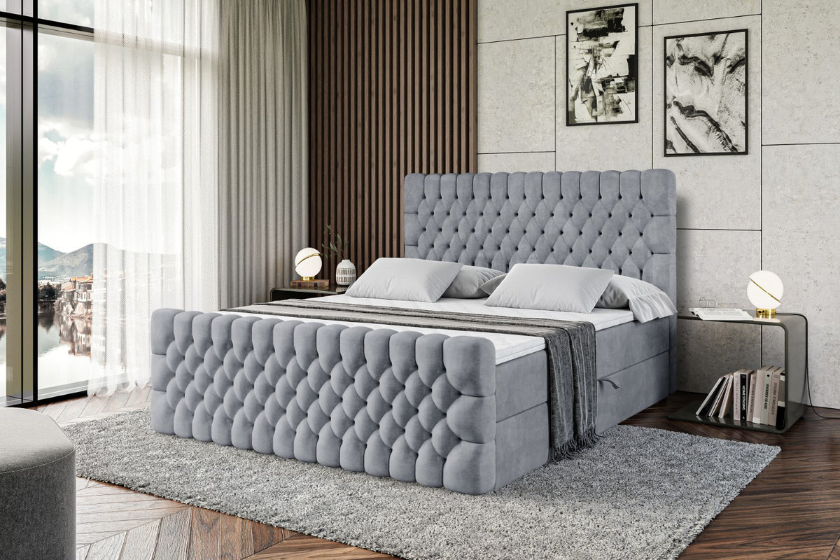 Łóżko boxspring SERENE-Z welur