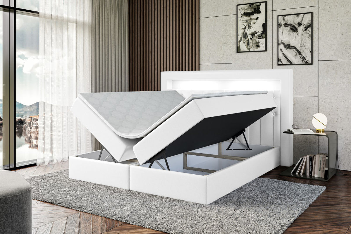 Łóżko boxspring NOEL GOLD ekoskóra