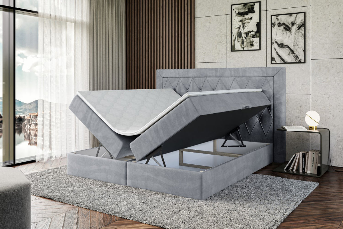 Łóżko boxspring NOEL welur
