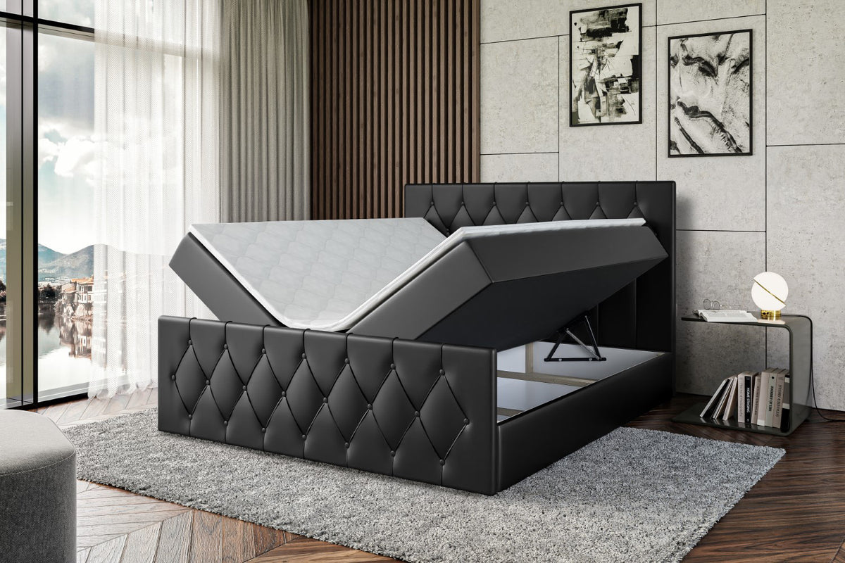 Łóżko boxspring VELANTO ekoskóra