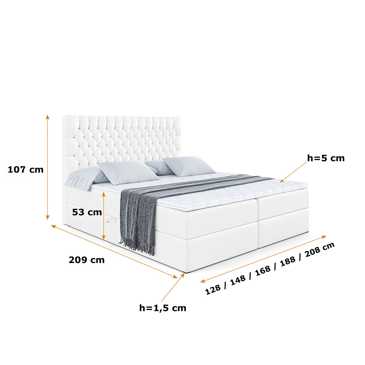 Łóżko boxspring SERENE ekoskóra