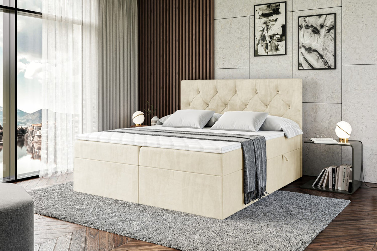 Łóżko boxspring MIRAGE welur
