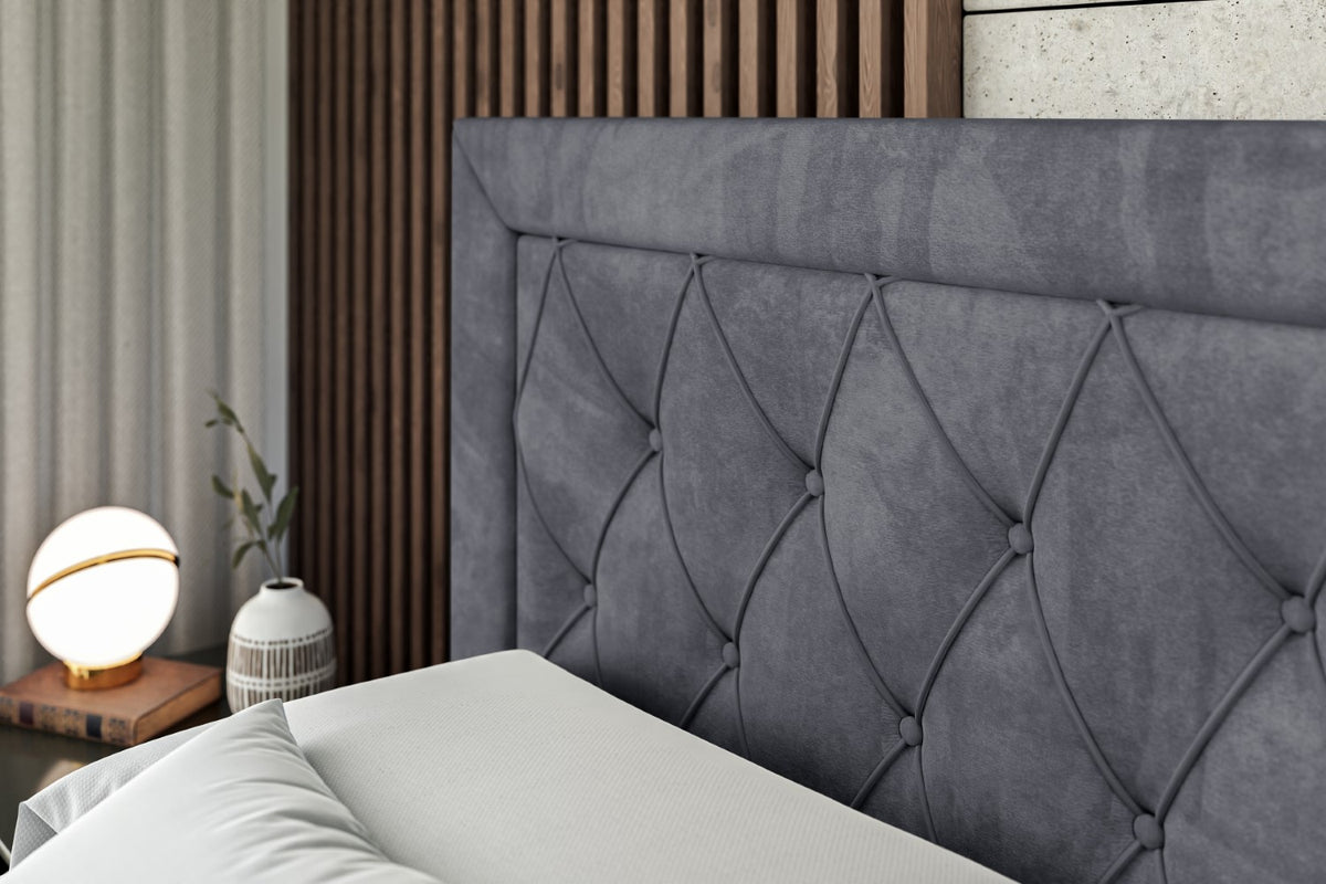 Łóżko boxspring NOEL welur