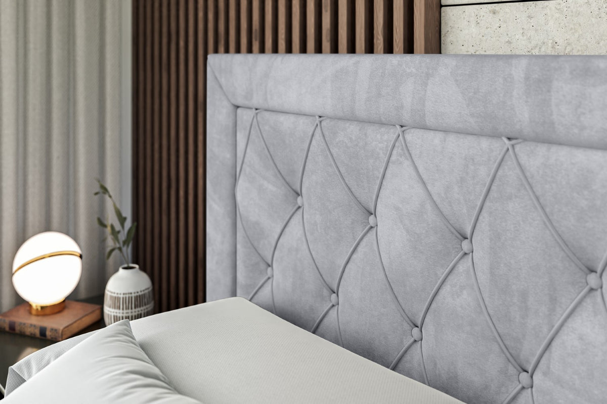 Łóżko boxspring NOEL welur