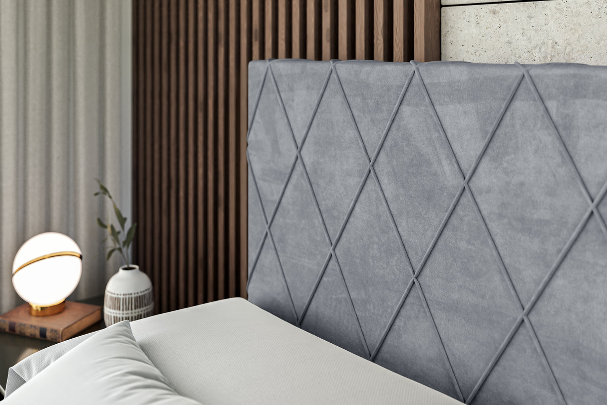 Łóżko boxspring LEPARO welur