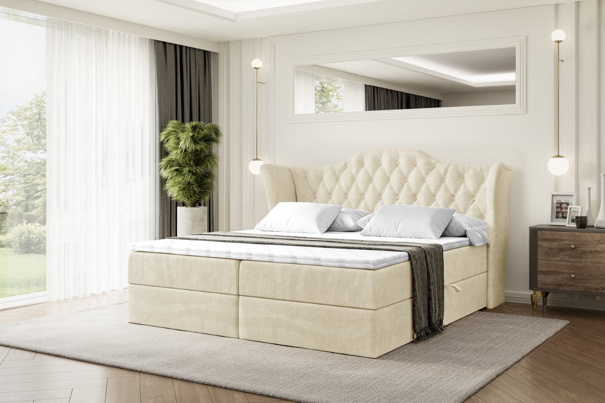 Łóżko boxspring VILA welur