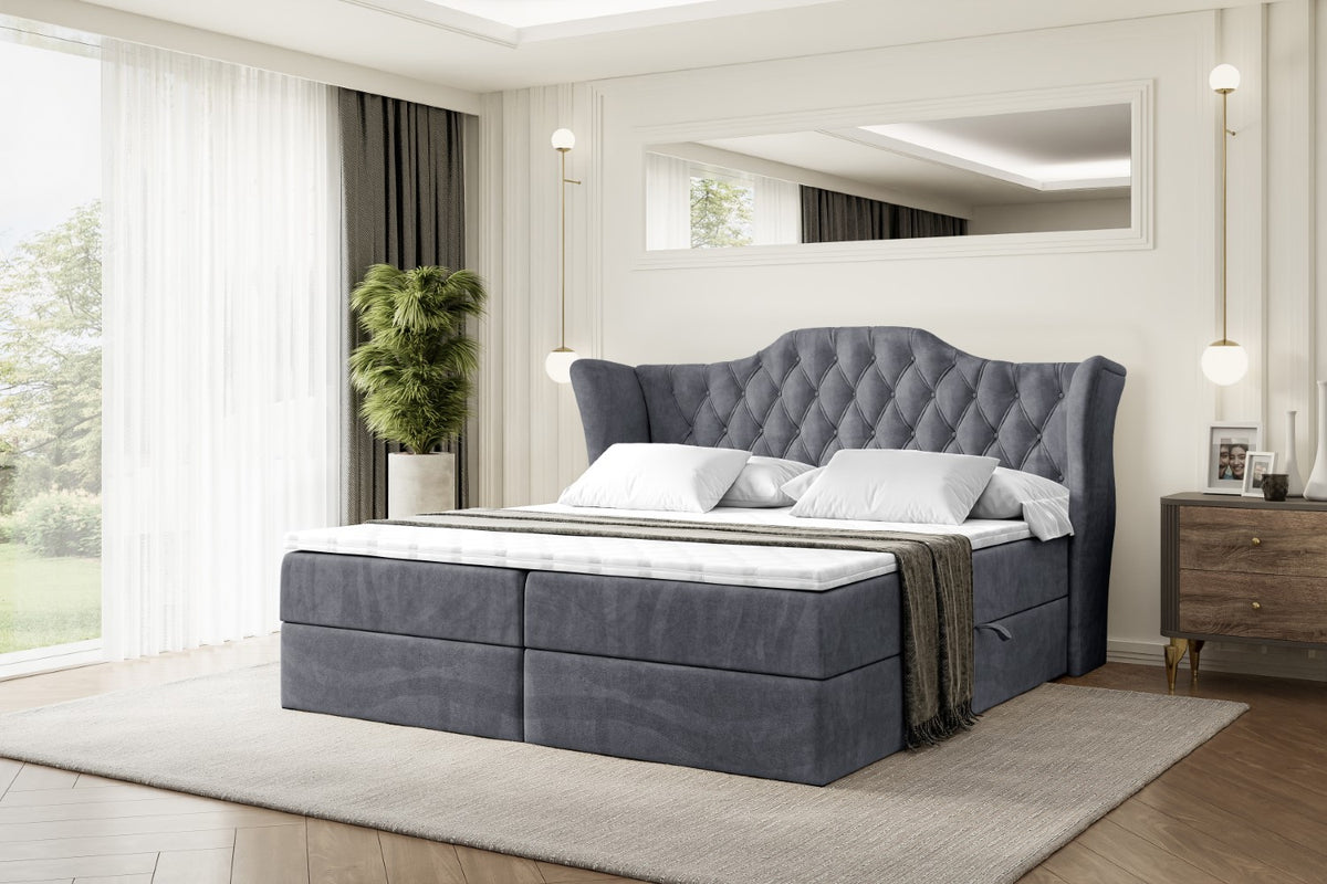 Łóżko boxspring VILA welur