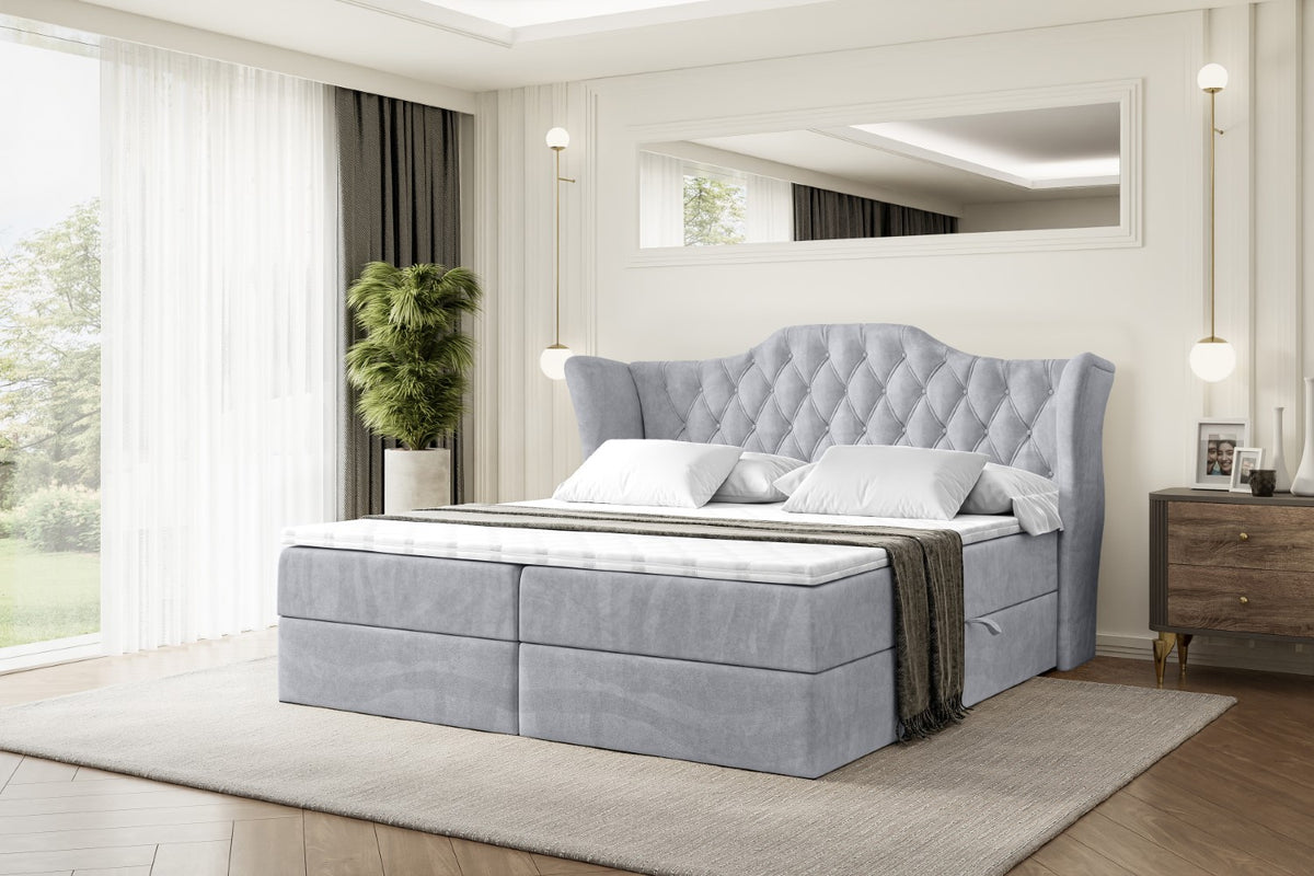 Łóżko boxspring VILA welur