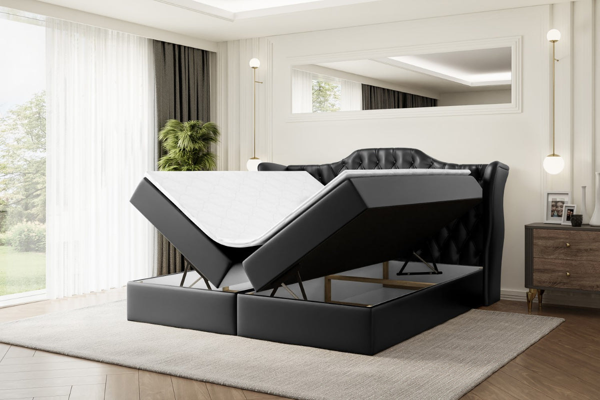 Łóżko boxspring VILA ekoskóra