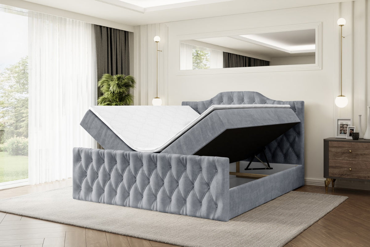 Łóżko boxspring VILA-1-Z welur