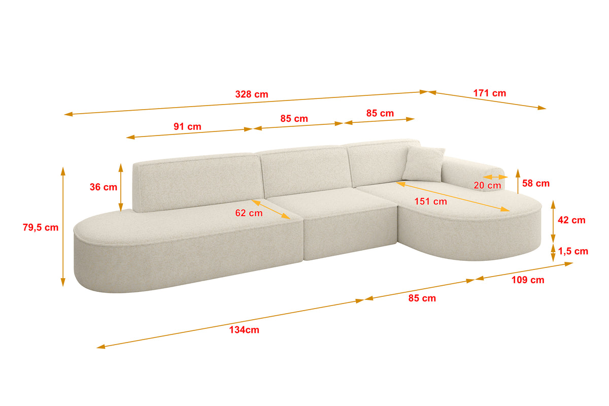 Ecksofa MARI-L2 Chenille