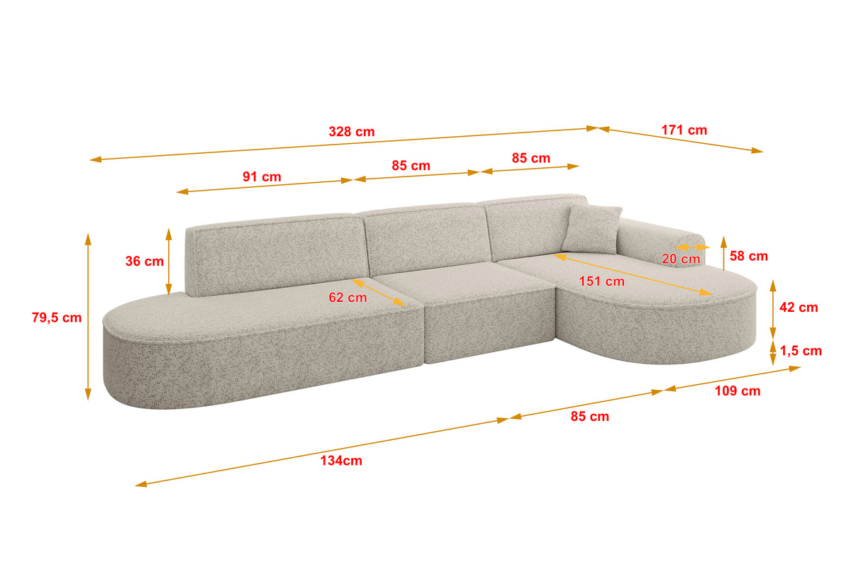 Ecksofa MARI-L2 Chenille