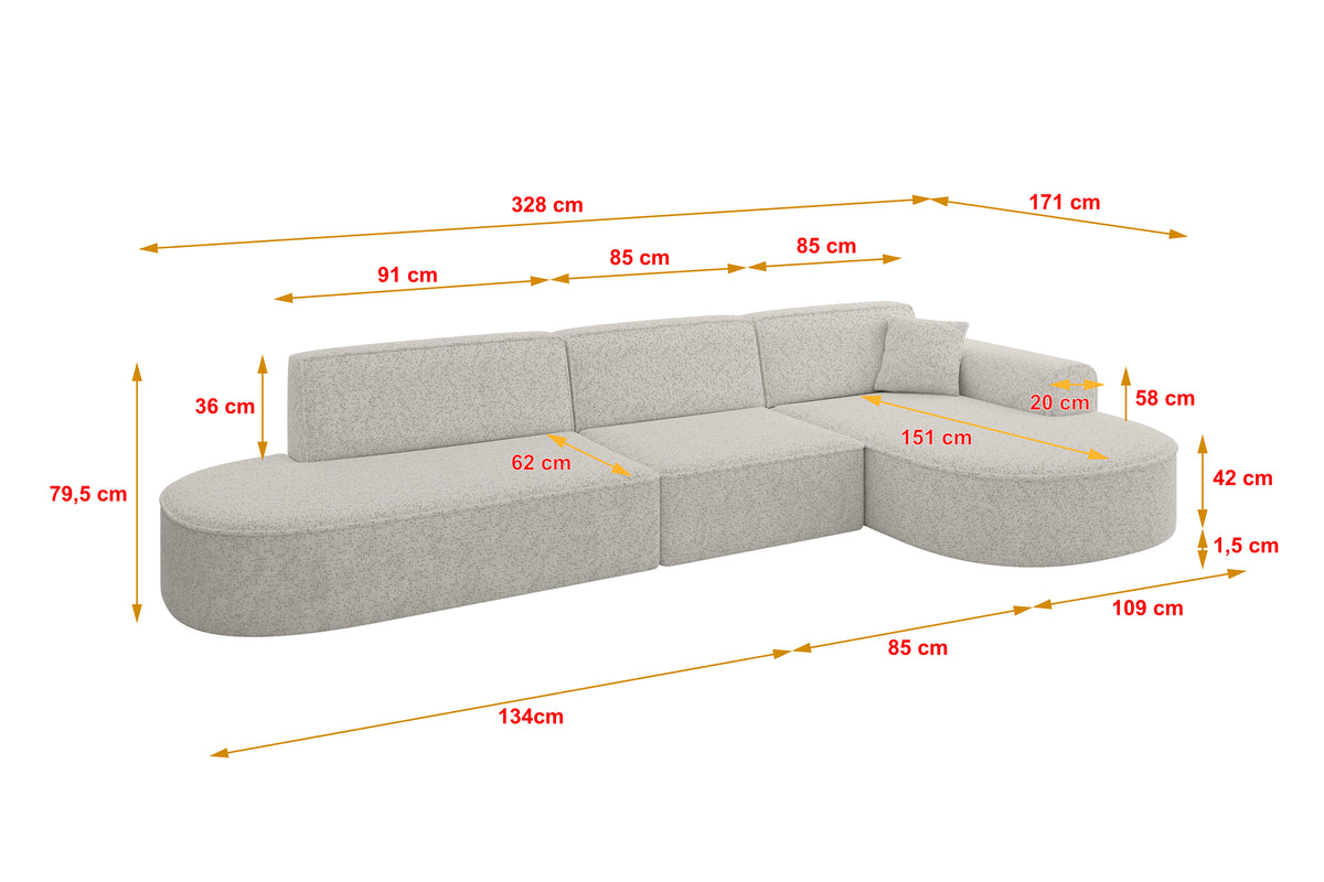 Ecksofa MARI-L2 Chenille