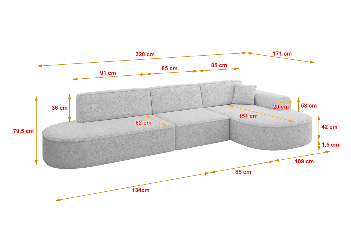Ecksofa MARI-L2 Chenille