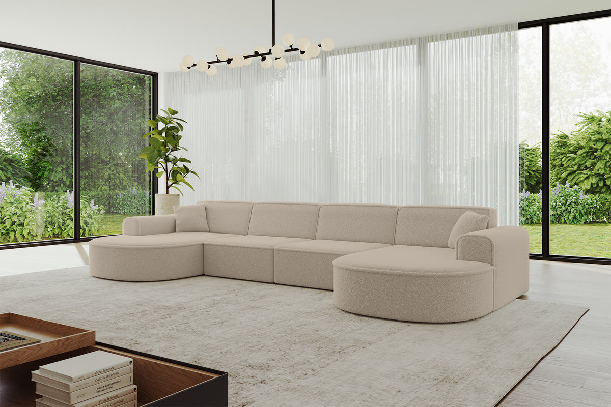 Wohnlandschaft MARI-U2 Bouclé