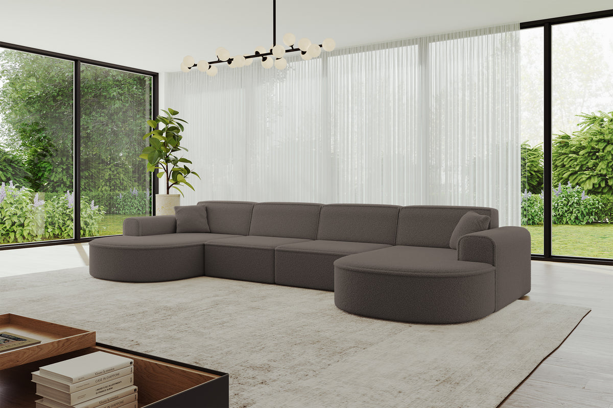 Wohnlandschaft MARI-U2 Bouclé