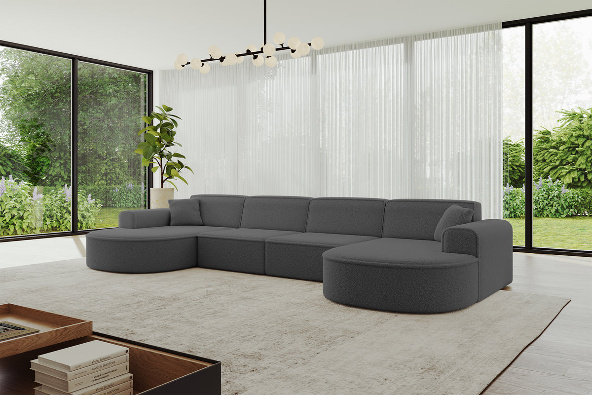 Wohnlandschaft MARI-U2 Bouclé