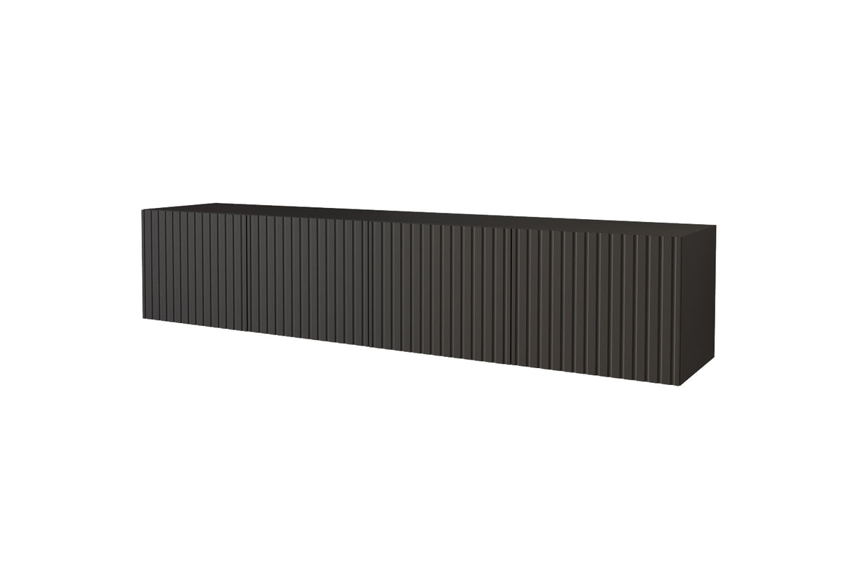 Szafka RTV KITO, Czarny / 200 cm / Wiszący