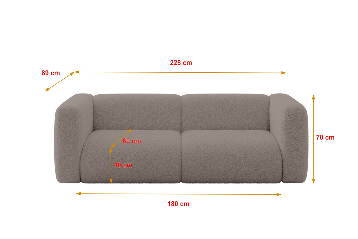 Kanapa MIRA-S1 Bouclé