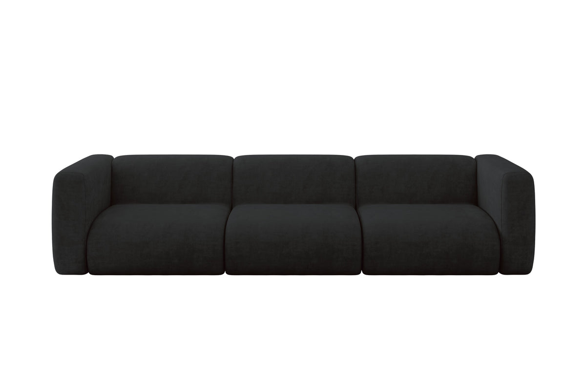 Kanapa MIRA-S2 welur, Czarny - Dream Velvet 202.12