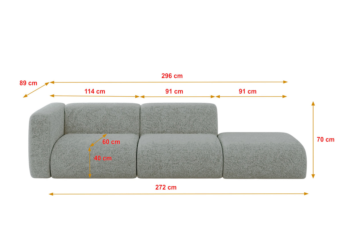 Sofa MIRA-S3 Chenille